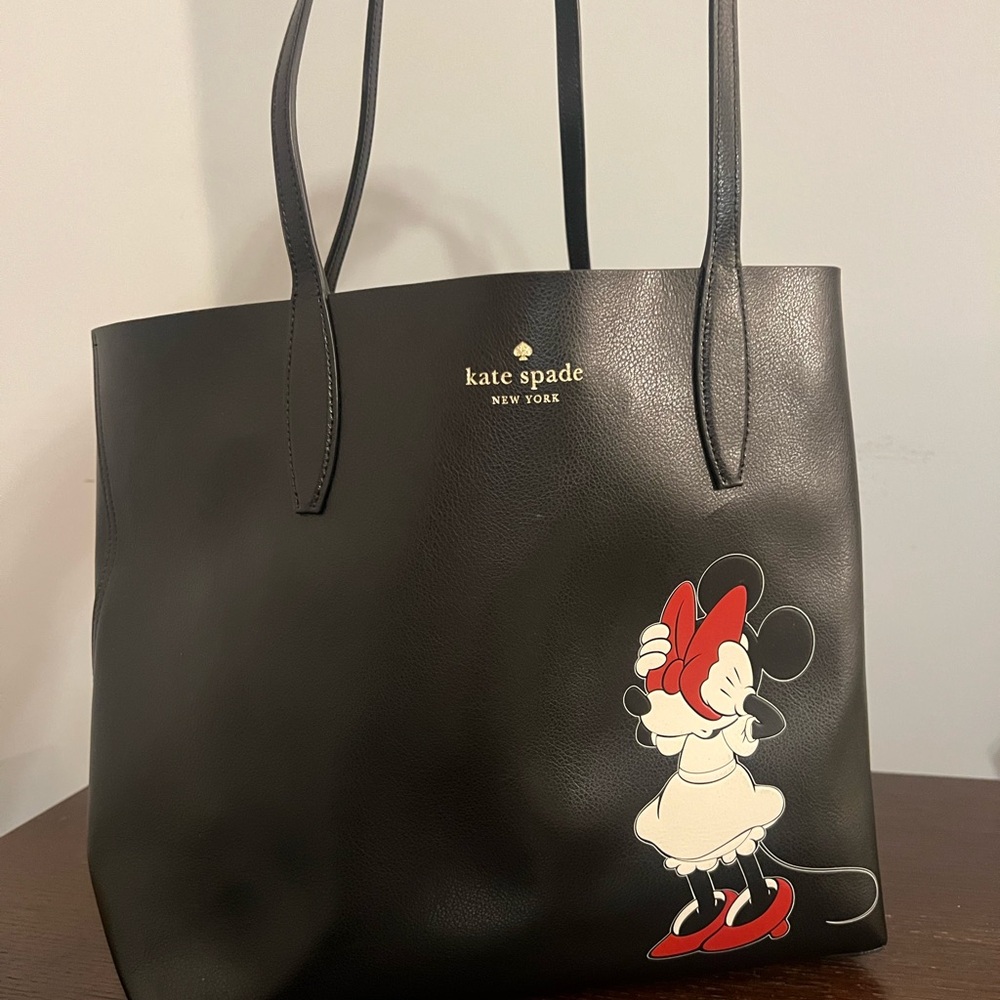Kate Spade Black Tote with Minnie Mouse Design